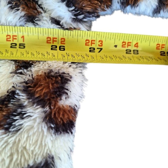 La Miel Leopard Print Faux Fur Mob Wife Plushy Lined Jacket Oversized Small - Picture 6 of 8